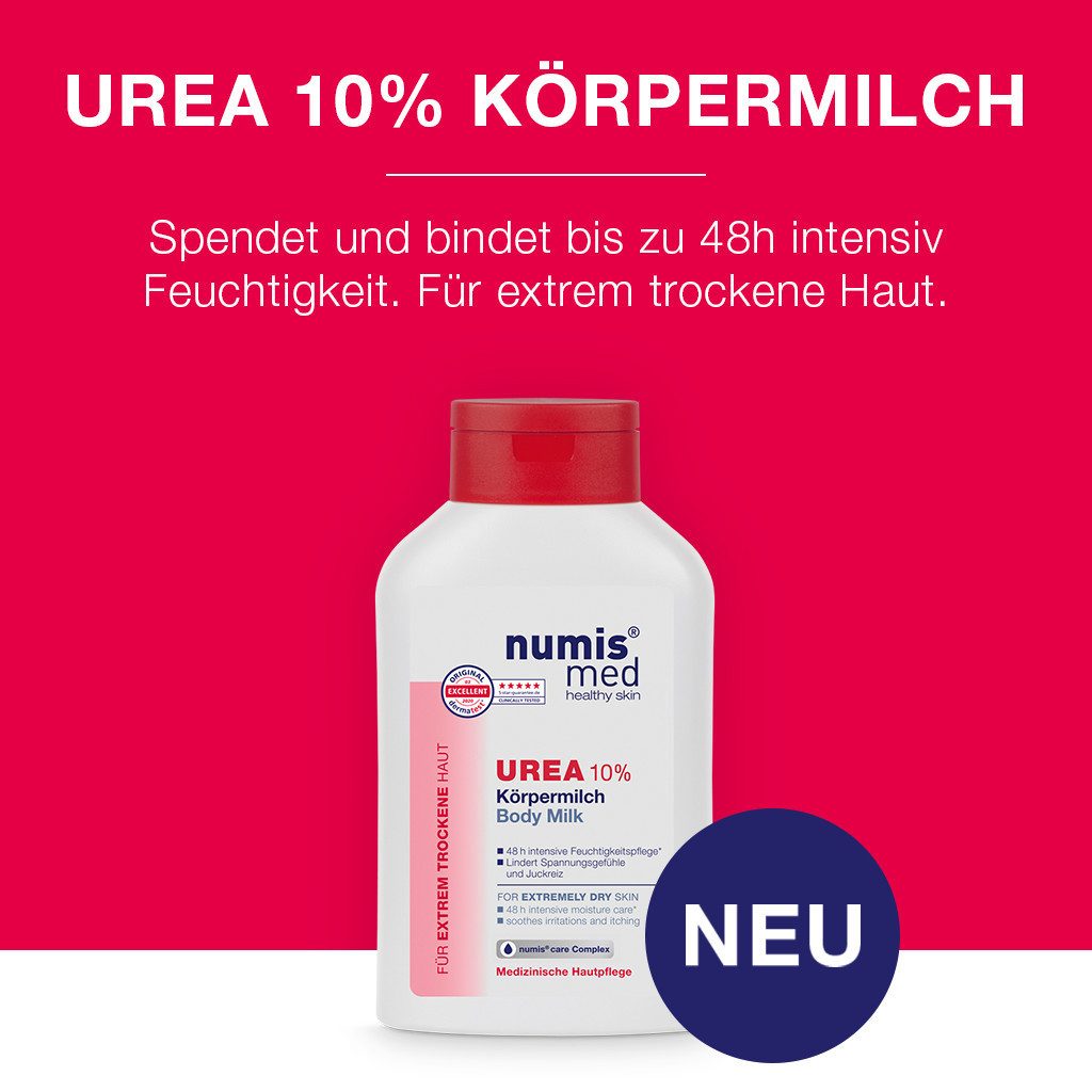 numis med Bodylotion Körpermilch 10% Urea für extrem trockene Haut - Bodylotion 1x 300 ml, 1-tlg.