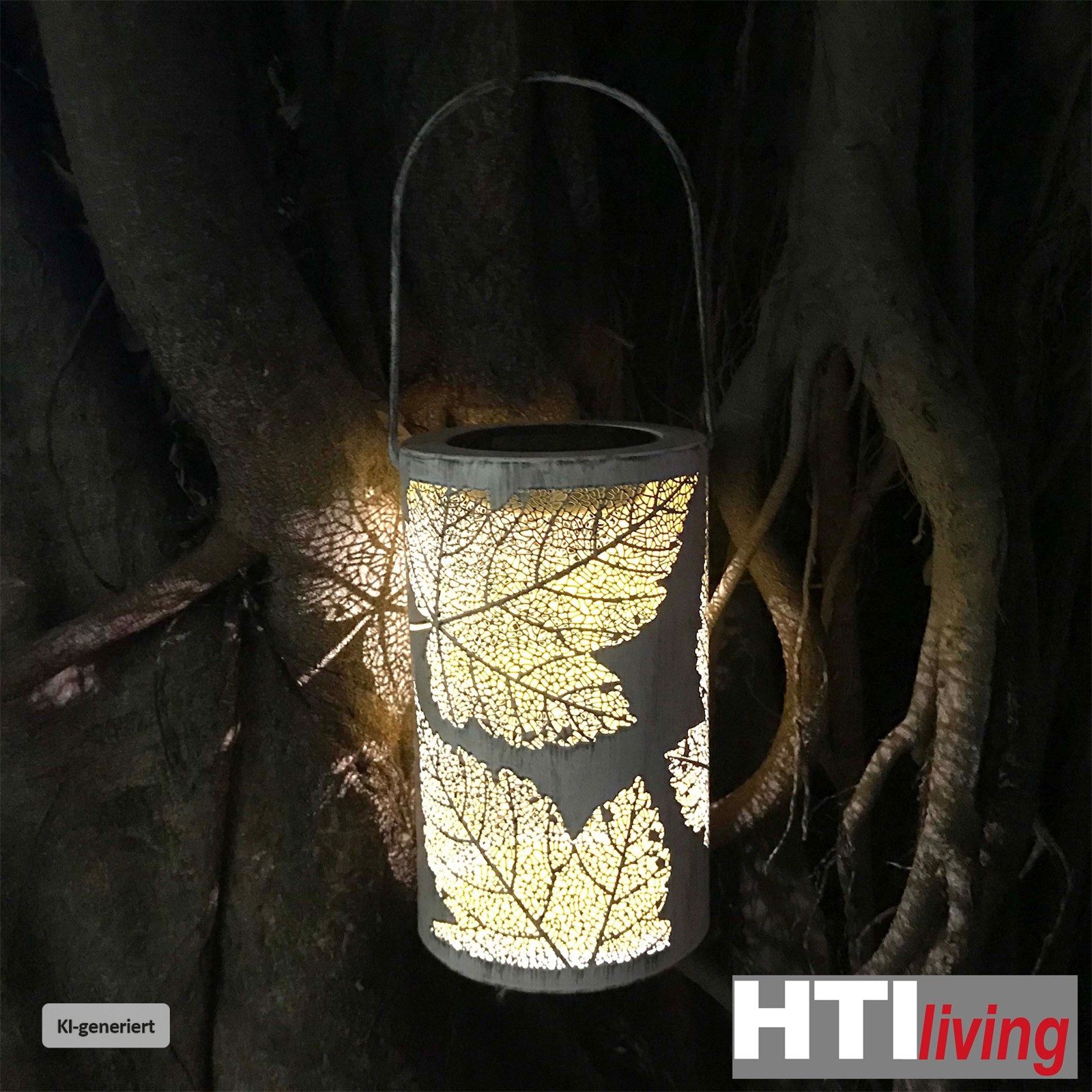 HTI-Living LED Solarleuchte Solarlaterne Blätter Luna, nicht relevant, LED – Bild 2 von 4