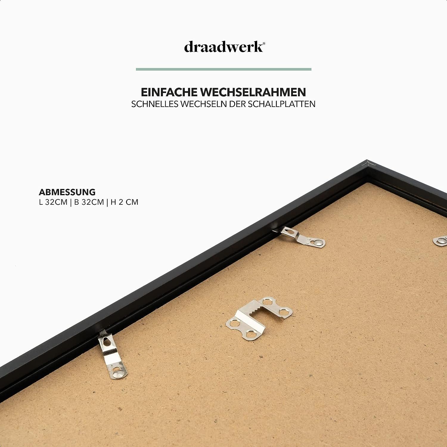 draadwerk® Bilderrahmen-Set Schallplatten Rahmen Wand, 3x Schallplattenrahm günstig online kaufen