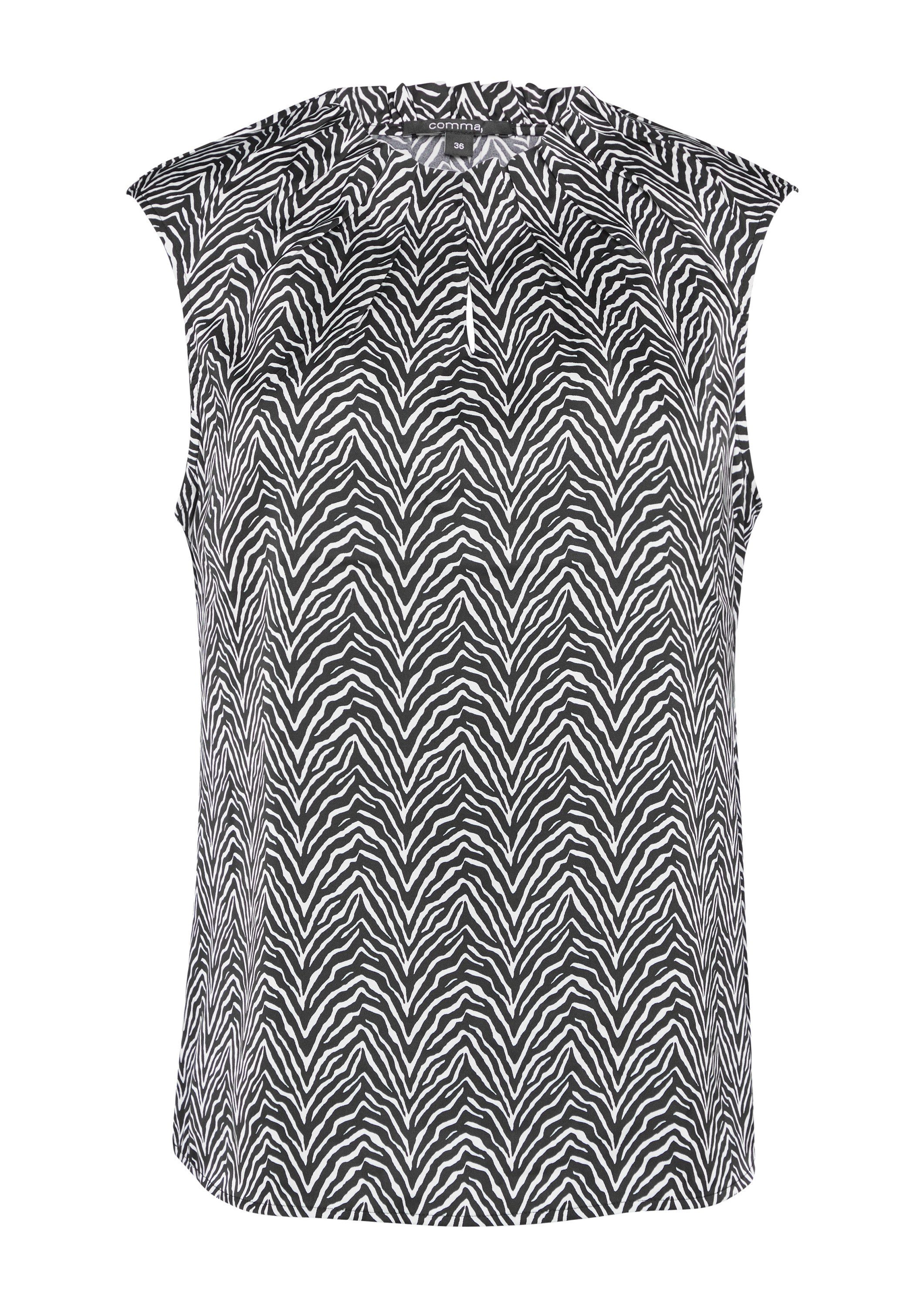 comma Blusentop Bluse Satin-Bluse mit Raffung günstig online kaufen