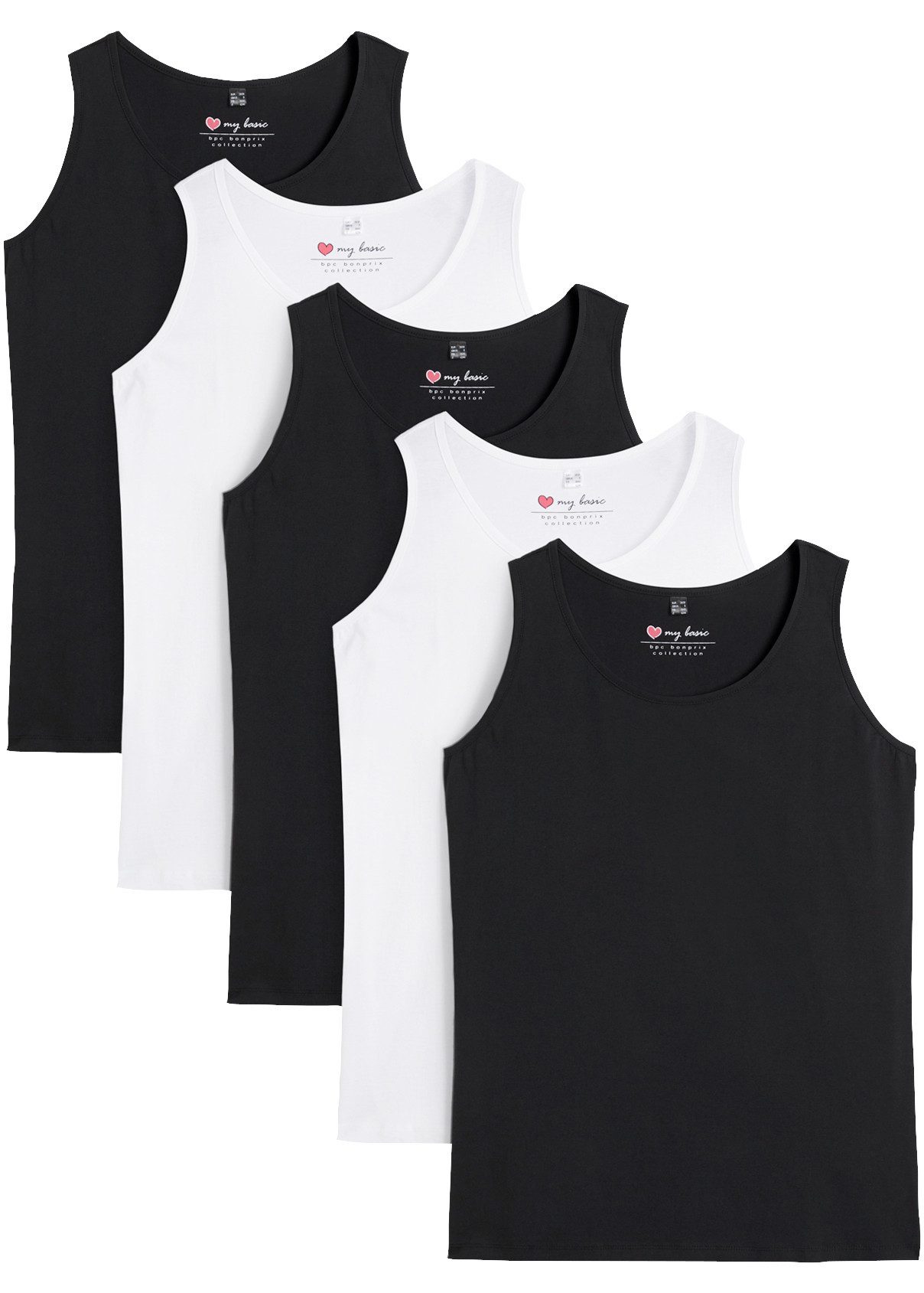 bonprix Longtop (Packung, 5-tlg) figurumspielende Passform, po-bedeckend