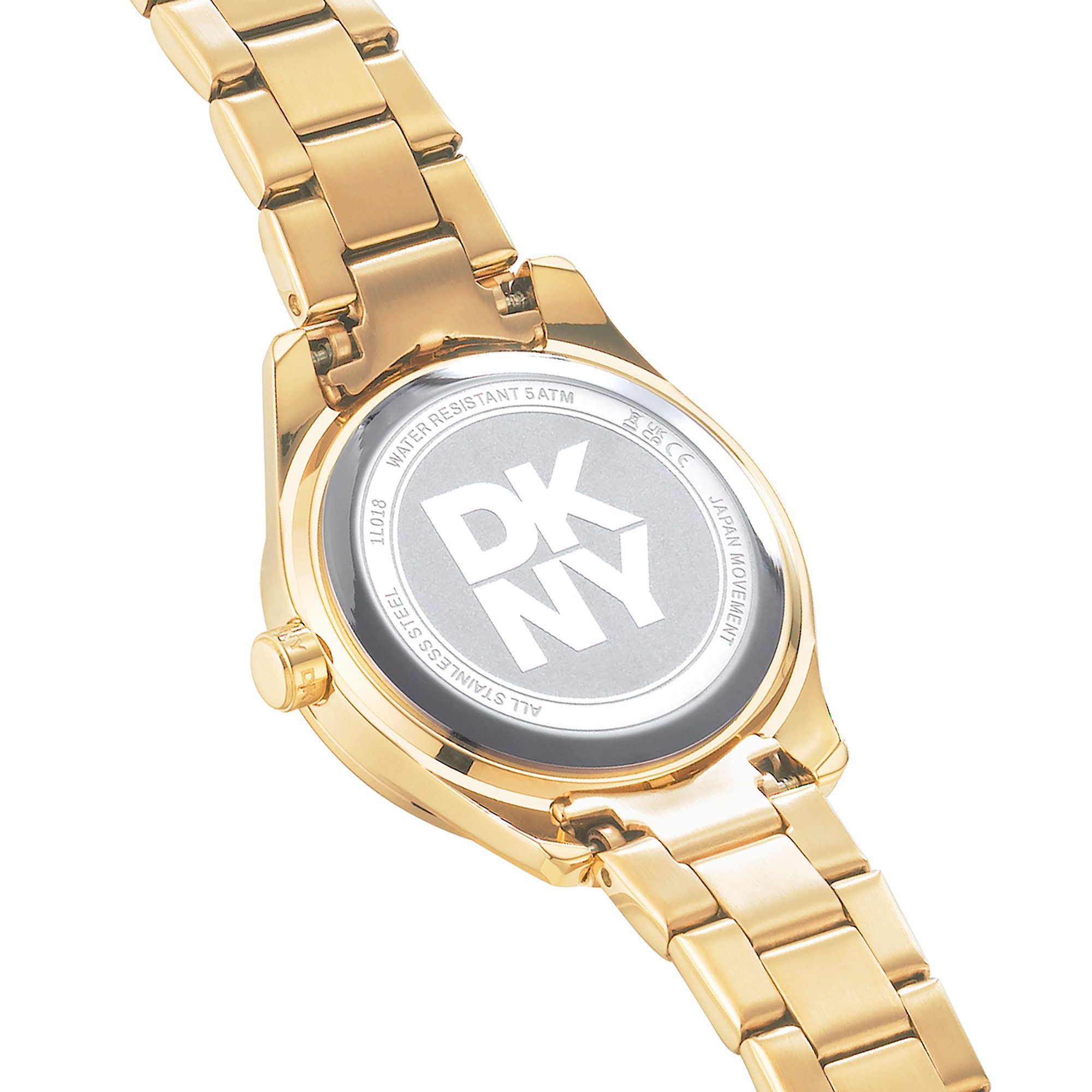 DKNY Quarzuhr Chambers Sport DK1L018M0035, Armbanduhr, Damenuhr, Edelstahlarmband, analog