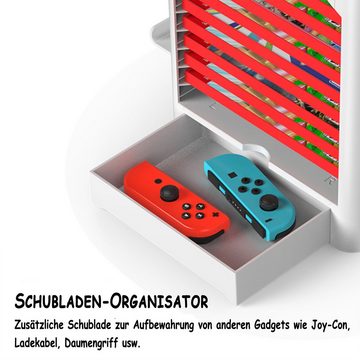 Tadow Ablagefach für Schaltplatten, Aufbewahrungsständer, Controller-Halter Switch-Controller (Kompatibel mit Nintendo Switch/OLED-Konsolen und Pro-Controllern)