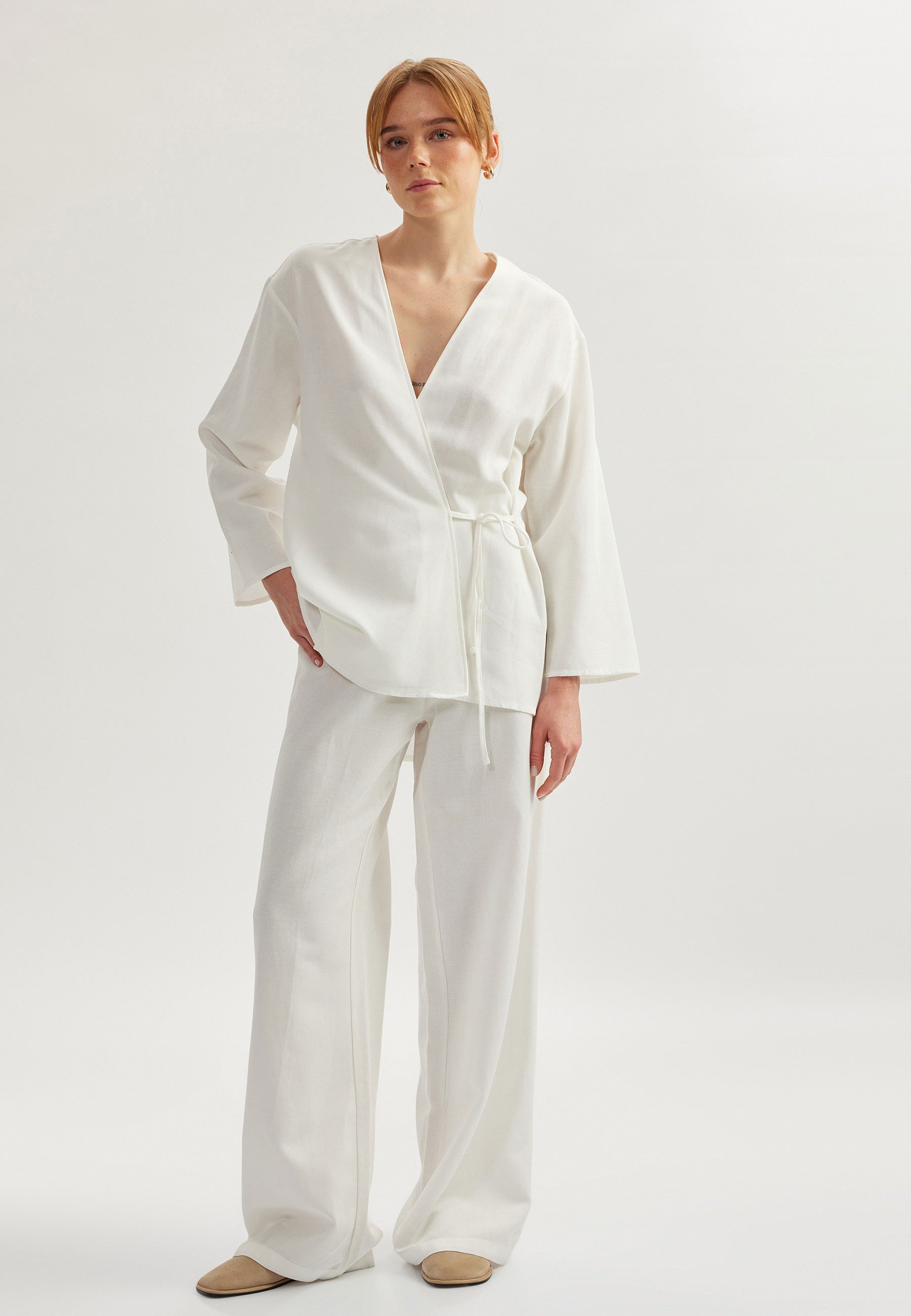 Koton Kimono Doppelreihiger Kragen Mit Einbanddetail Kimono