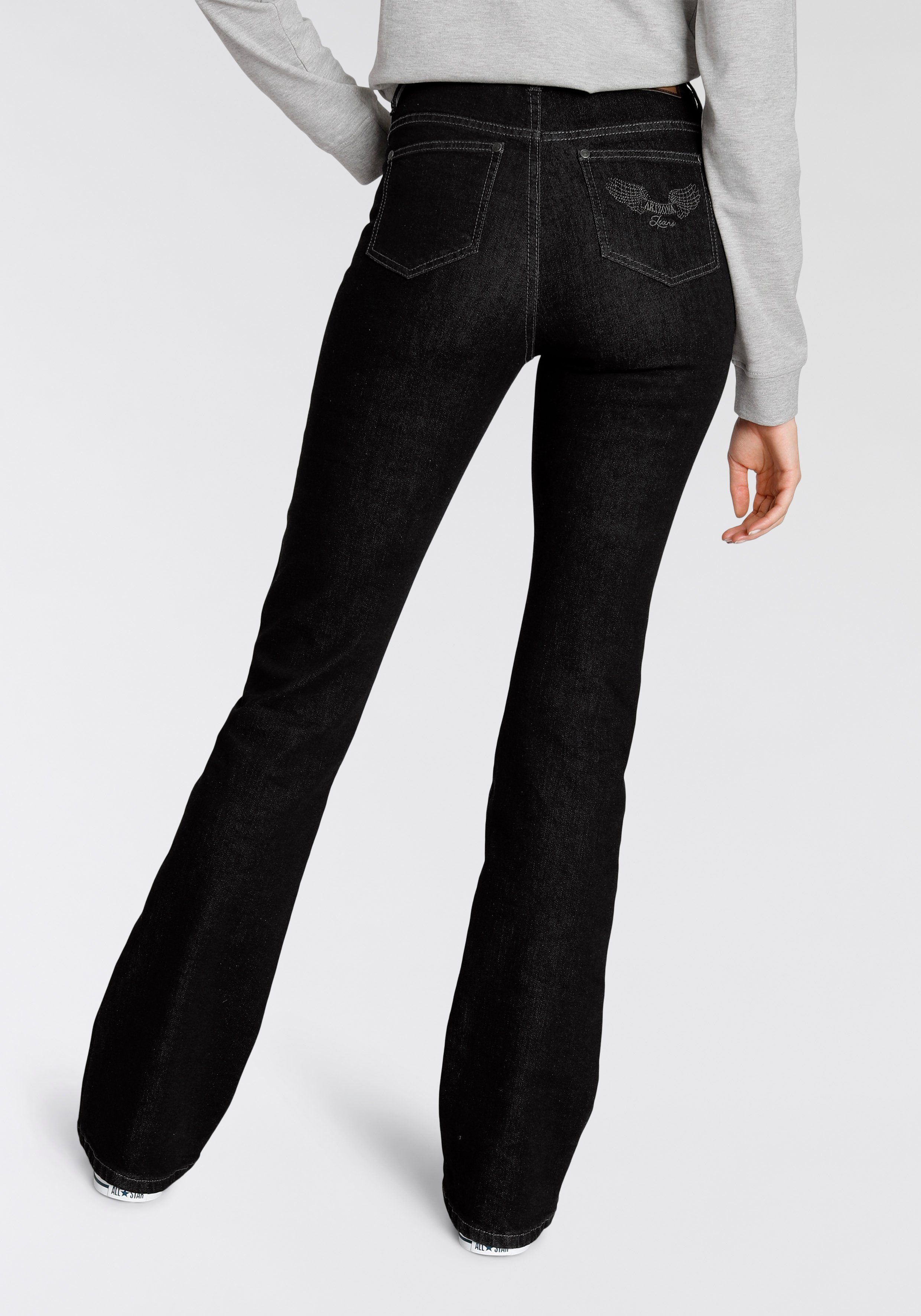 Bootcut-Jeans High black Arizona Comfort-Fit Waist