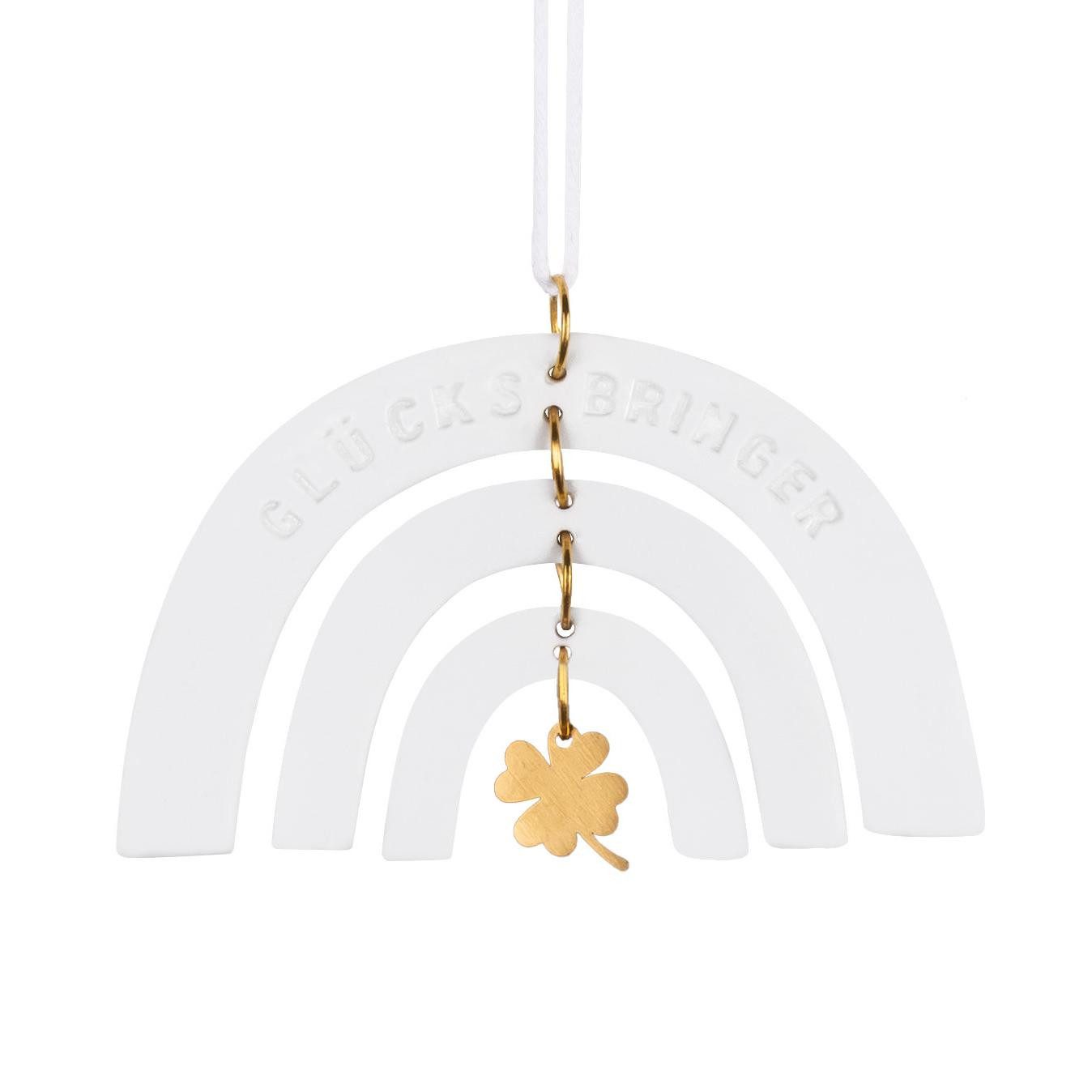 Räder Skulptur Design Hänger Kleiner Regenbogen Kleeblatt Glücksbringer Wei günstig online kaufen