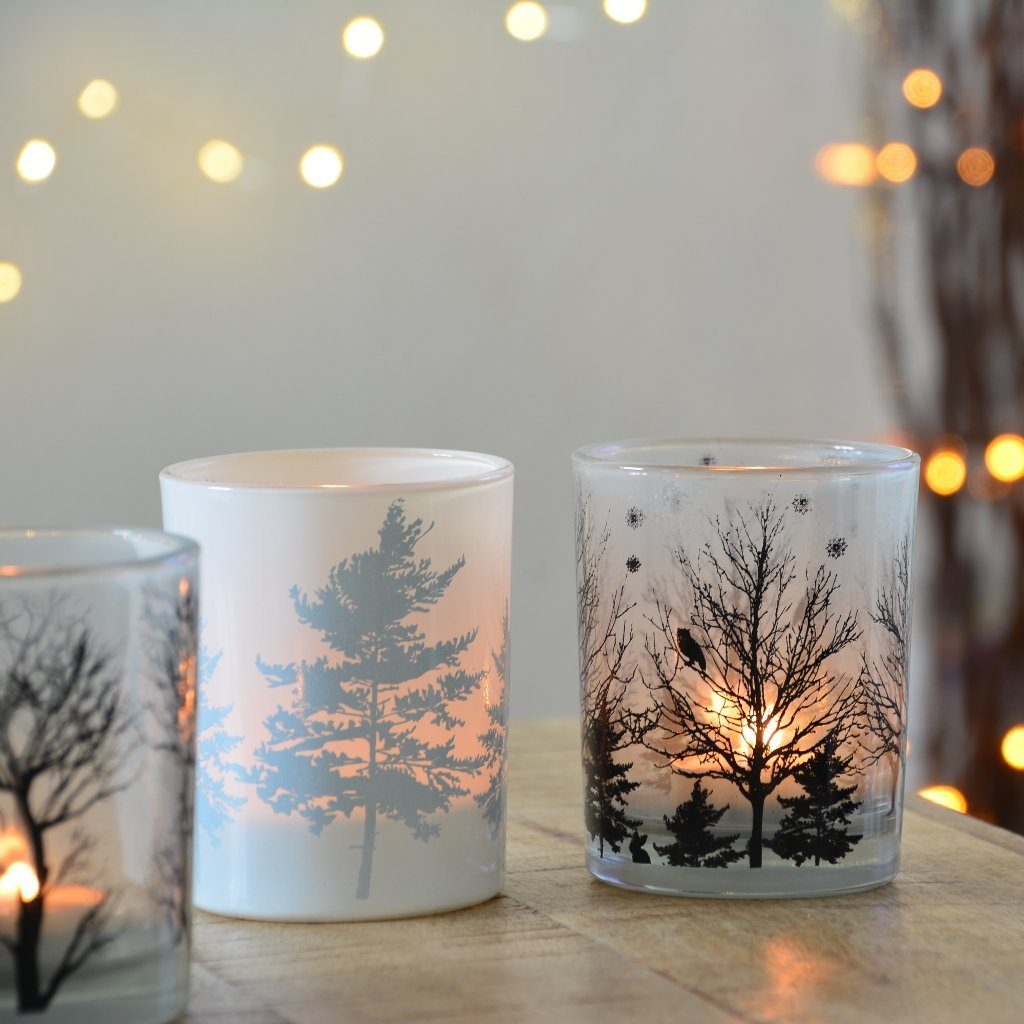INtrenDU Teelichthalter Teelichthalter Set Bäume (4er Set) günstig online kaufen