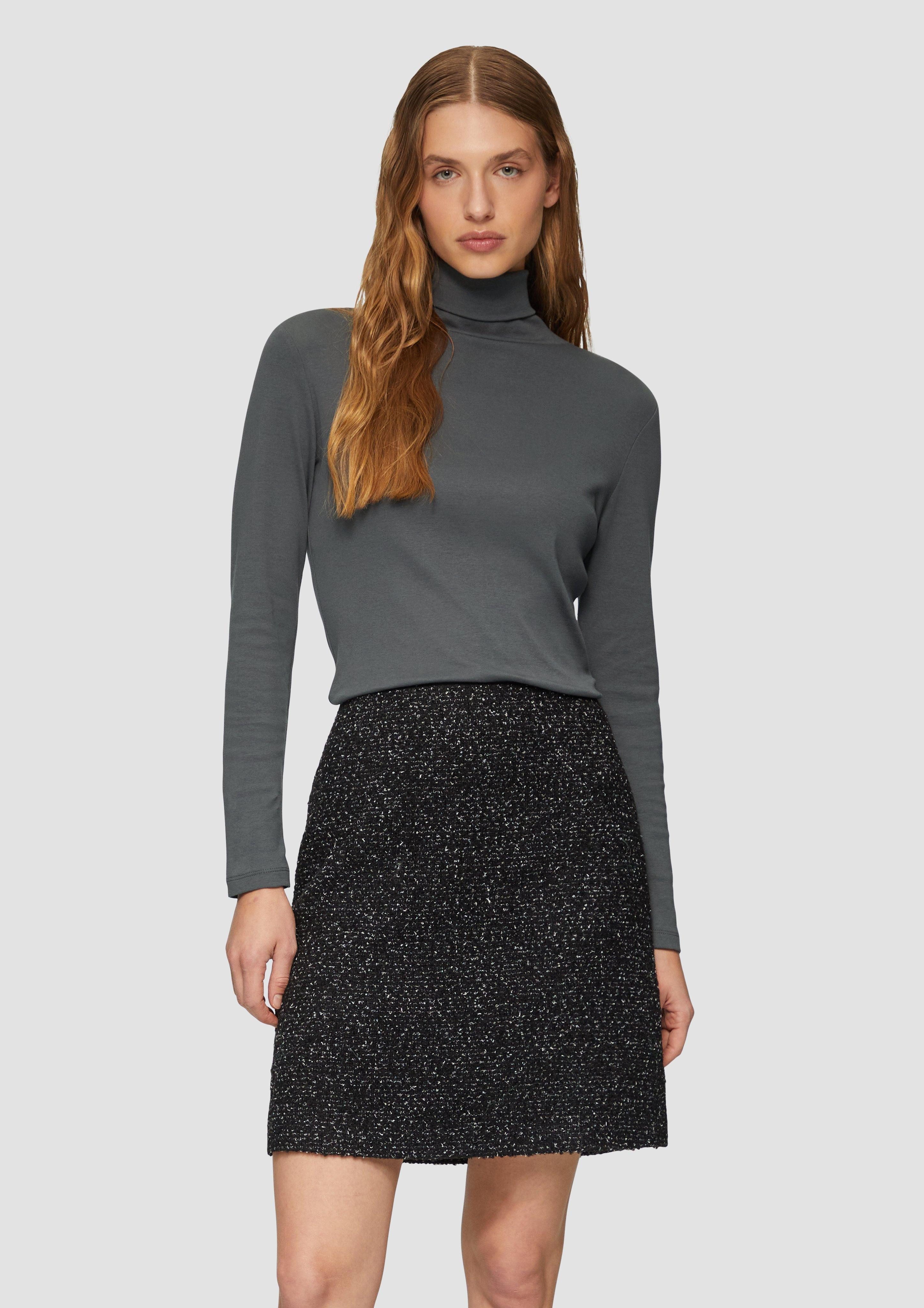 Langarmshirt Elastisches Langarmshirt mit Rollkragen