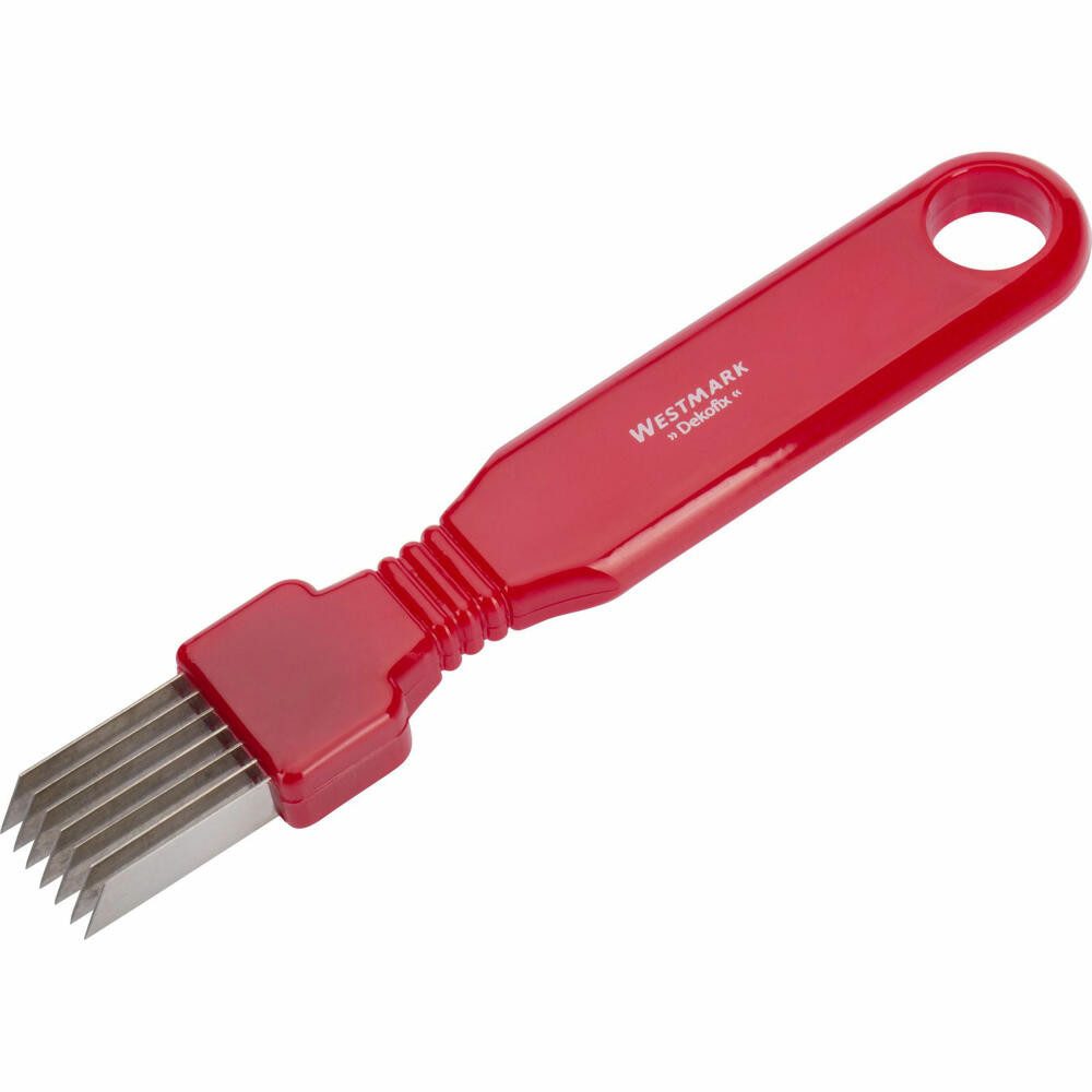 WESTMARK Spätzlepresse Gurkenverzierer/-schneider mit 7 Klingen, Длина: 16,3 cm, Dekofix, ABS, Edelstahl