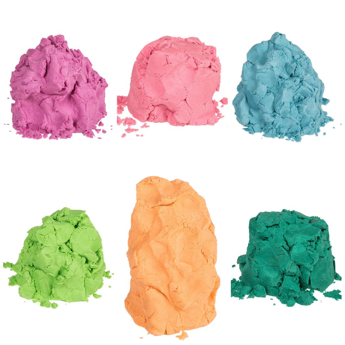 Out of the Blue Knetsand 3kg kinetischer Sand 6 Farben Set Magic Magischer Spielsand Knetsand (6-tlg), Spielsand Kinetisch, 3kg, 6 Farben