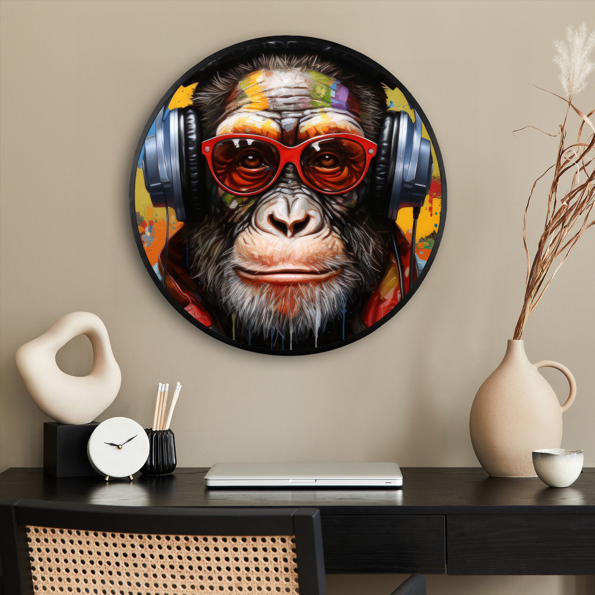 MuchoWow Poster Rund - Schimpanse - günstig online kaufen