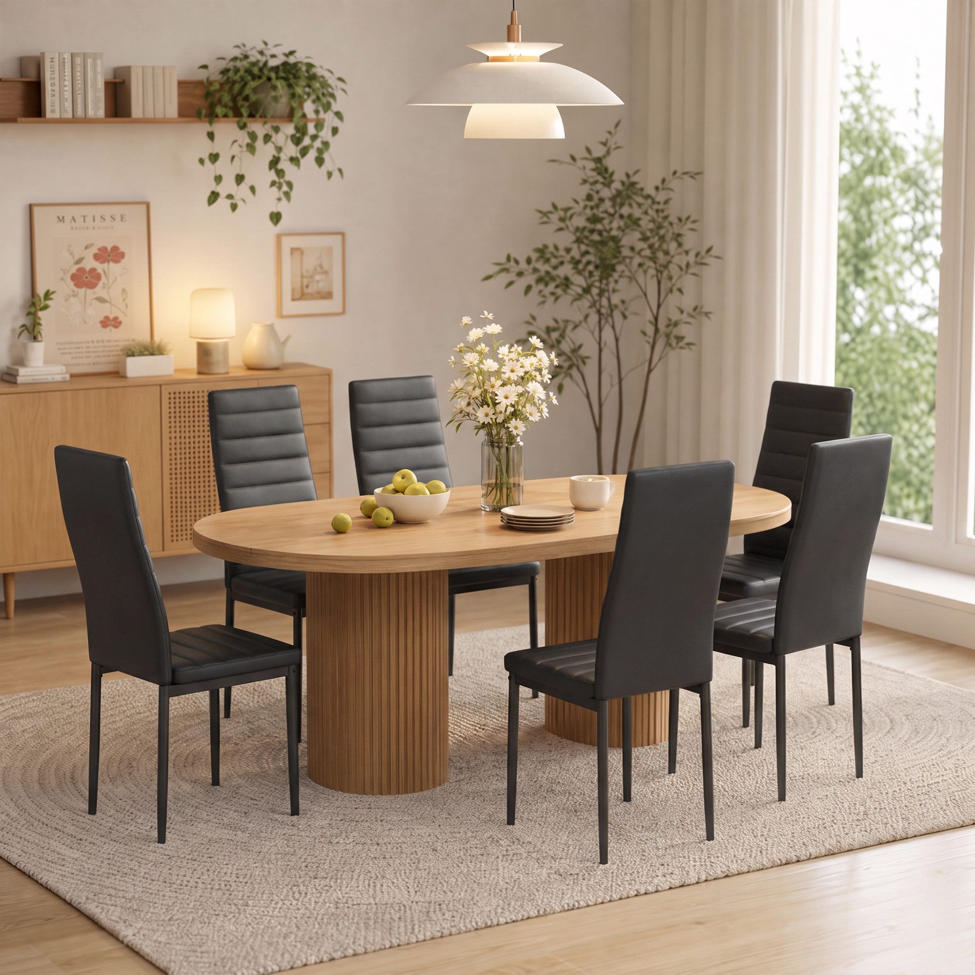Blishom Esszimmerstuhl Esszimmerstühle 6er-Set, Küchenstuhl mit Gepolstert, 41x50x97 cm (6 St) – Bild 5 von 5
