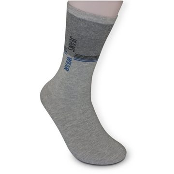 Die Sockenbude Basicsocken JEANS (Bund, 5-Paar, blau grau schwarz) mit Komfortbund ohne Gummi
