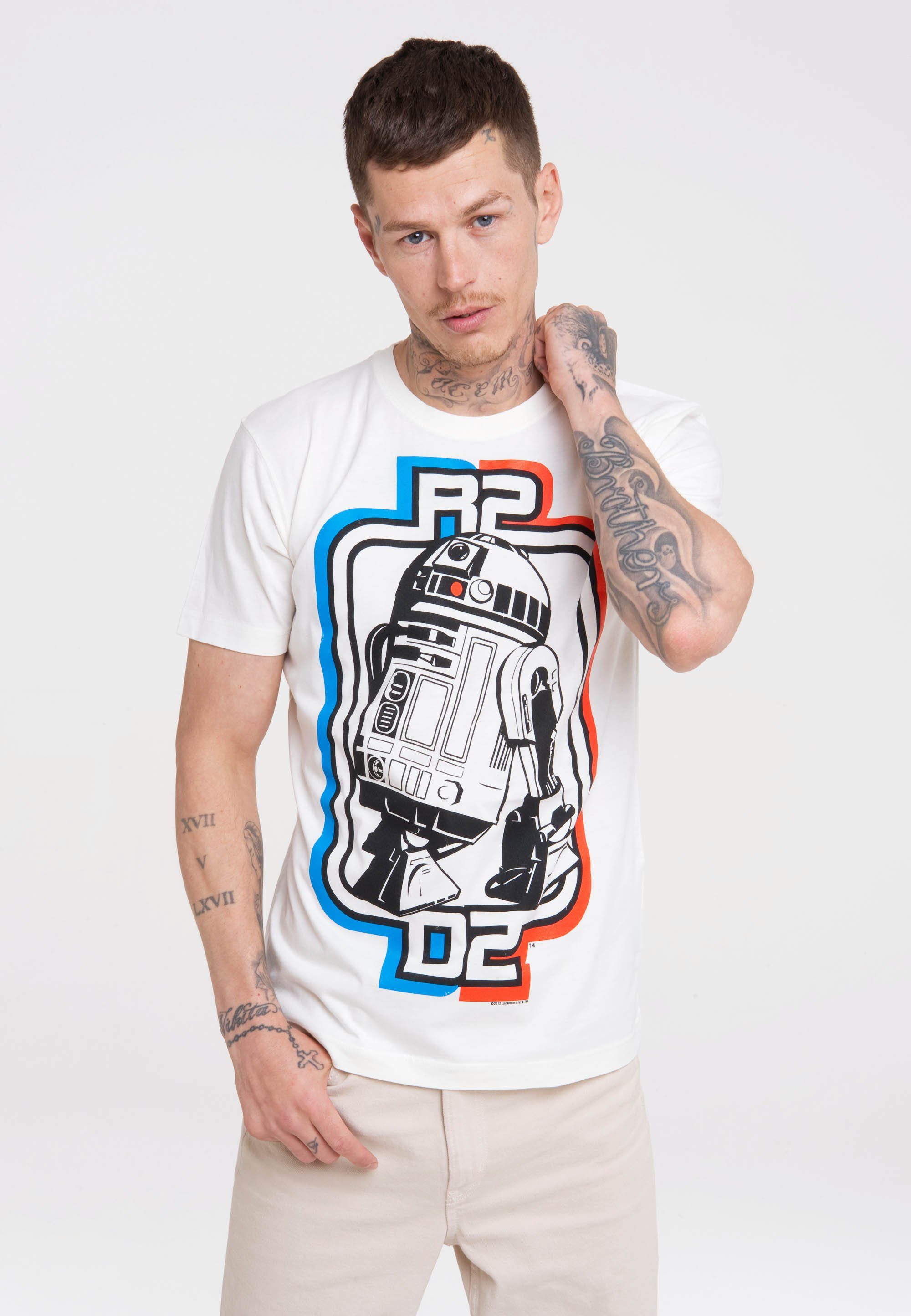 Herren Shirts LOGOSHIRT T-Shirt Star Wars mit coolem Frontprint