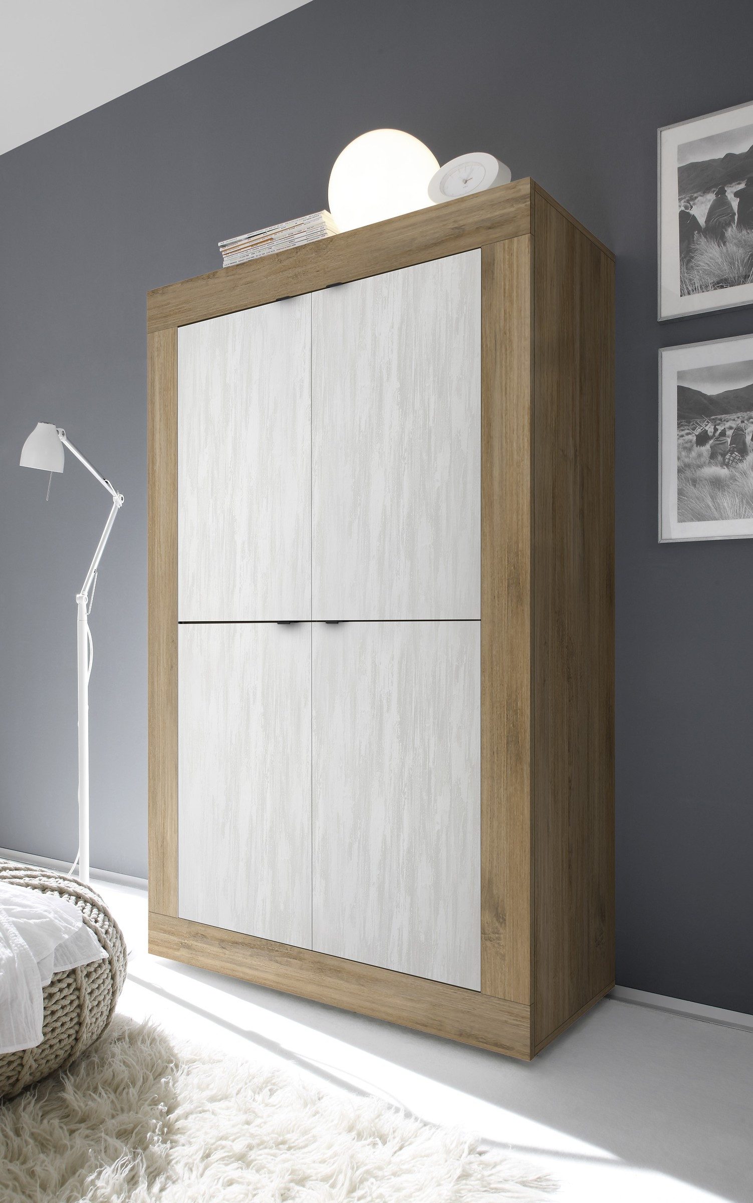 möbelando Highboard Belinda, 102 x 162 x 43 cm (B/H/T)