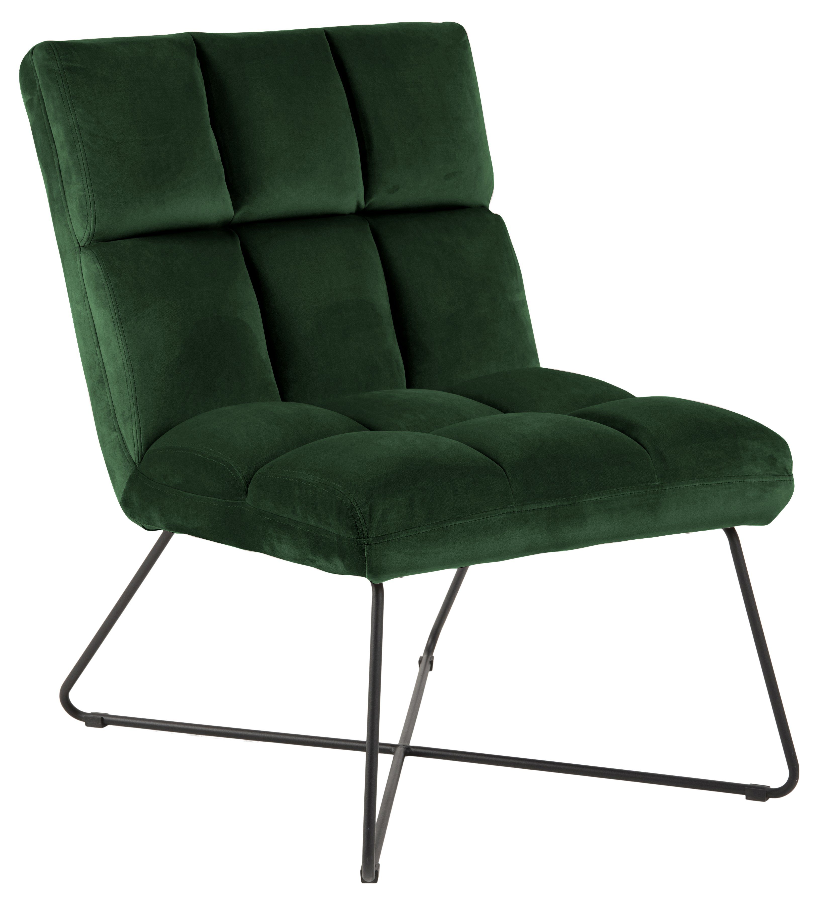 Relaxsessel Alba Sessel, Liegestuhl Velour grün.