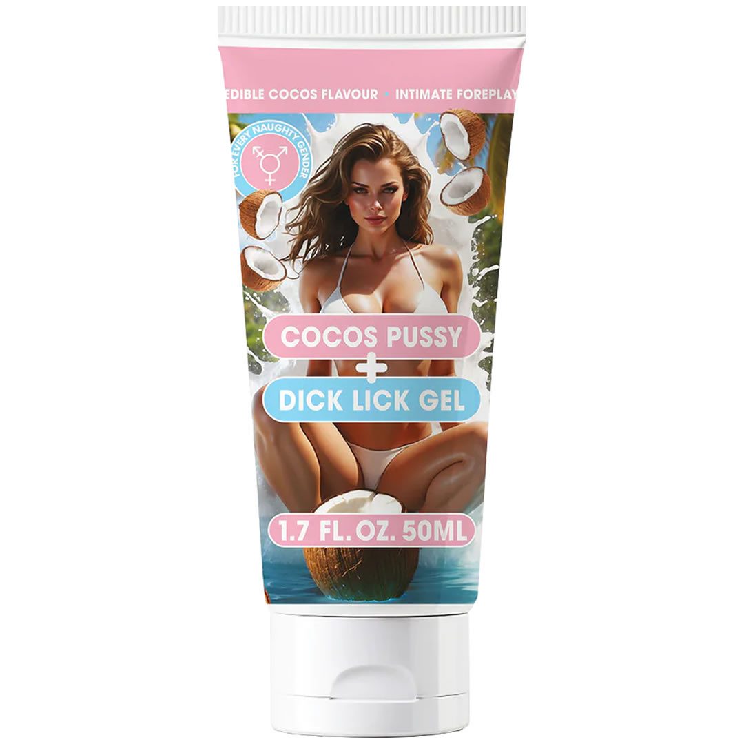 PharmQuests Gleitgel Cocos Pussy + Dick Lick, Tube mit, 1-tlg., köstliches Kokos-Körpergel