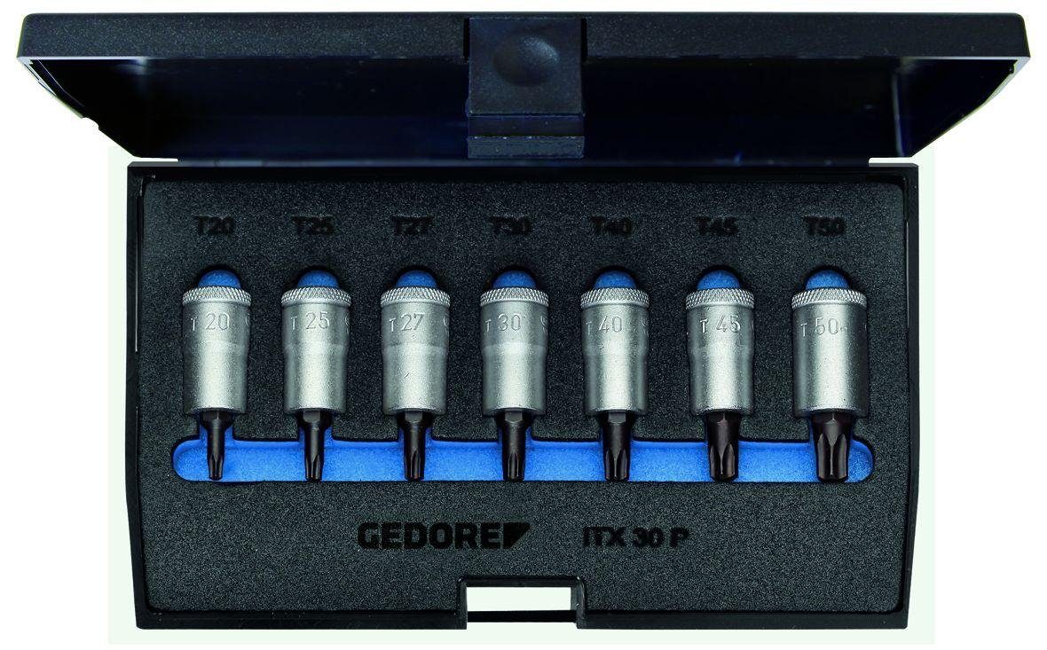 Gedore Steckschlüssel ITX 30 PM Schraubendreher-Satz 3/8" 7-teilig Innen-TX T20-50