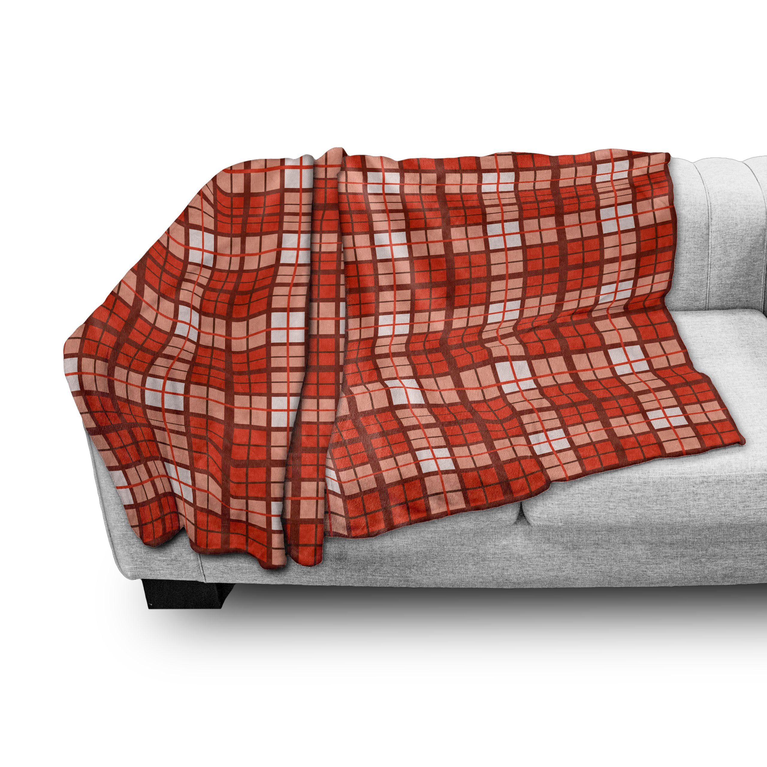 Gemütlicher den Abakuhaus, Wohndecke Tartan-Motiv Vintage Außenbereich, Innen- Plüsch für und Plaid