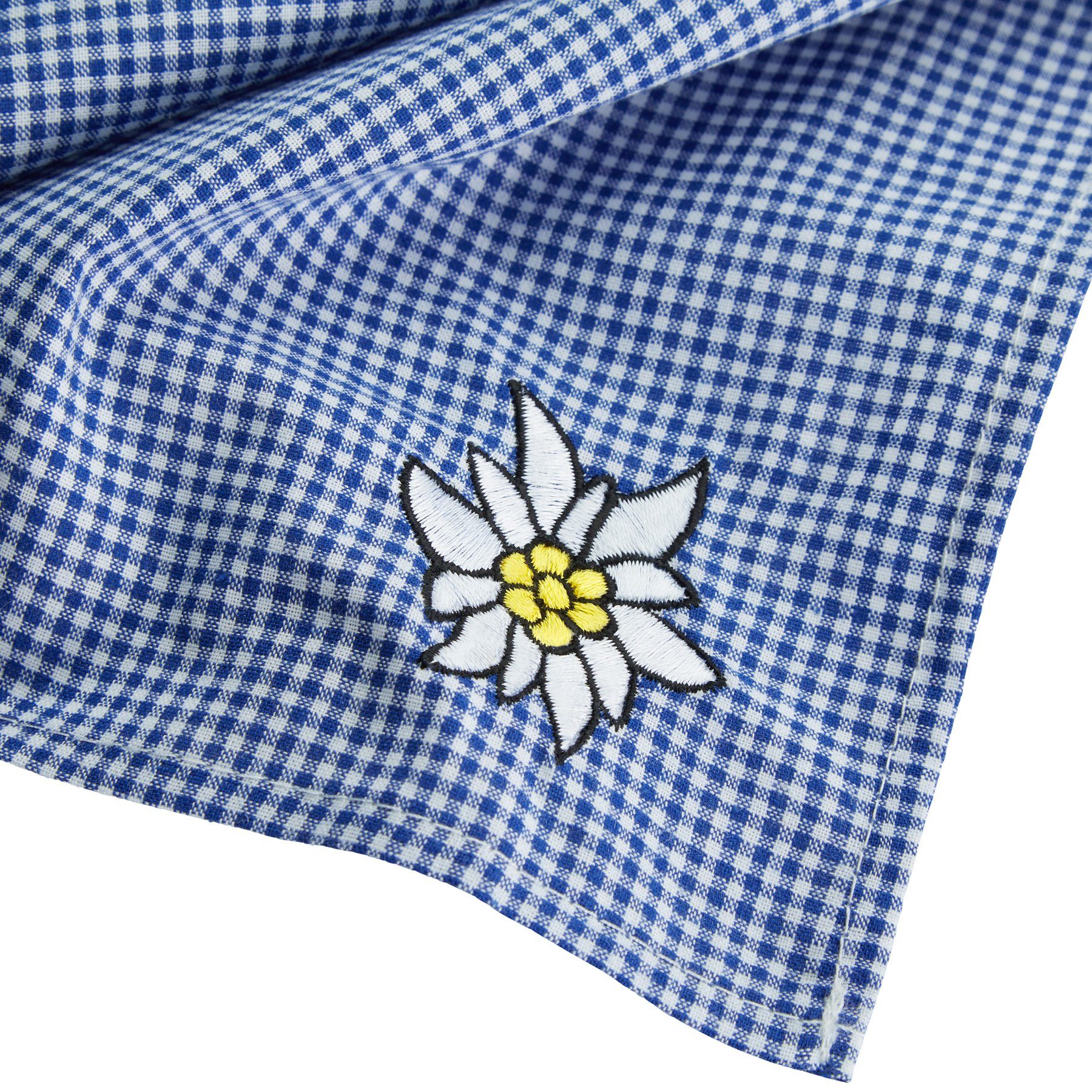 dressforfun Halstuch Bandana, Größe: 49 x 49 cm, modisches Trachten-Accessoire, gut, (Kopftuch, Konfektionsgröße 0 in blau/weiß), Als Hals-, Kopf- oder Armtuch nutzbar, Knot- und Falteigenschaften