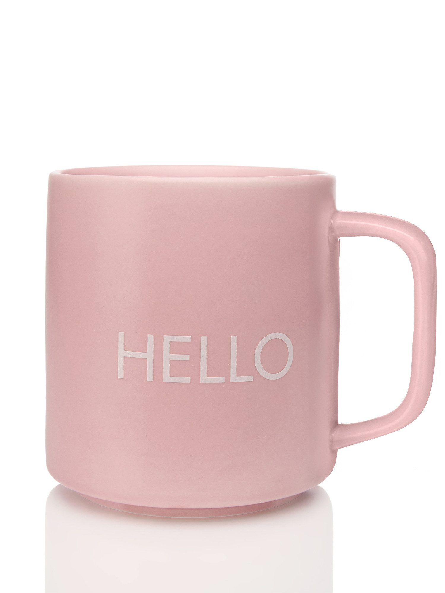 Tasse Pink Hello, Geschenke für Sie, Valentinstaggeschenk für die Liebste