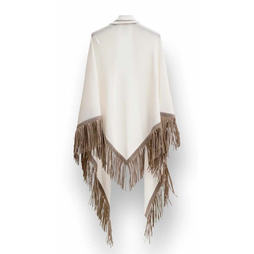 Herzensangelegenheit Dreieckstuch Dreieckstuch mit Lederfranzen – Wolle & K günstig online kaufen