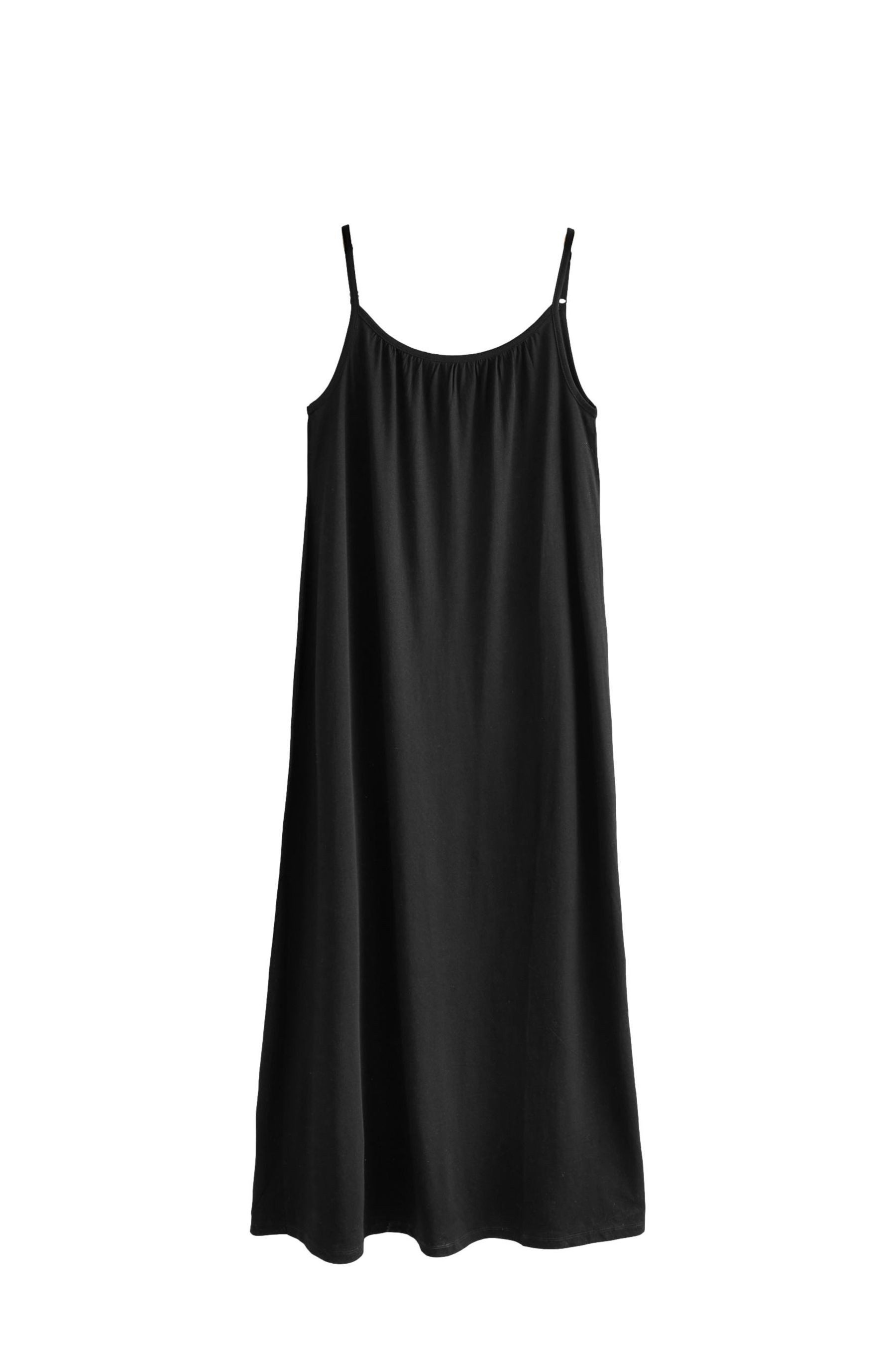 Jerseykleid Maxikleid mit schmalen Trägern, Kurzgröße