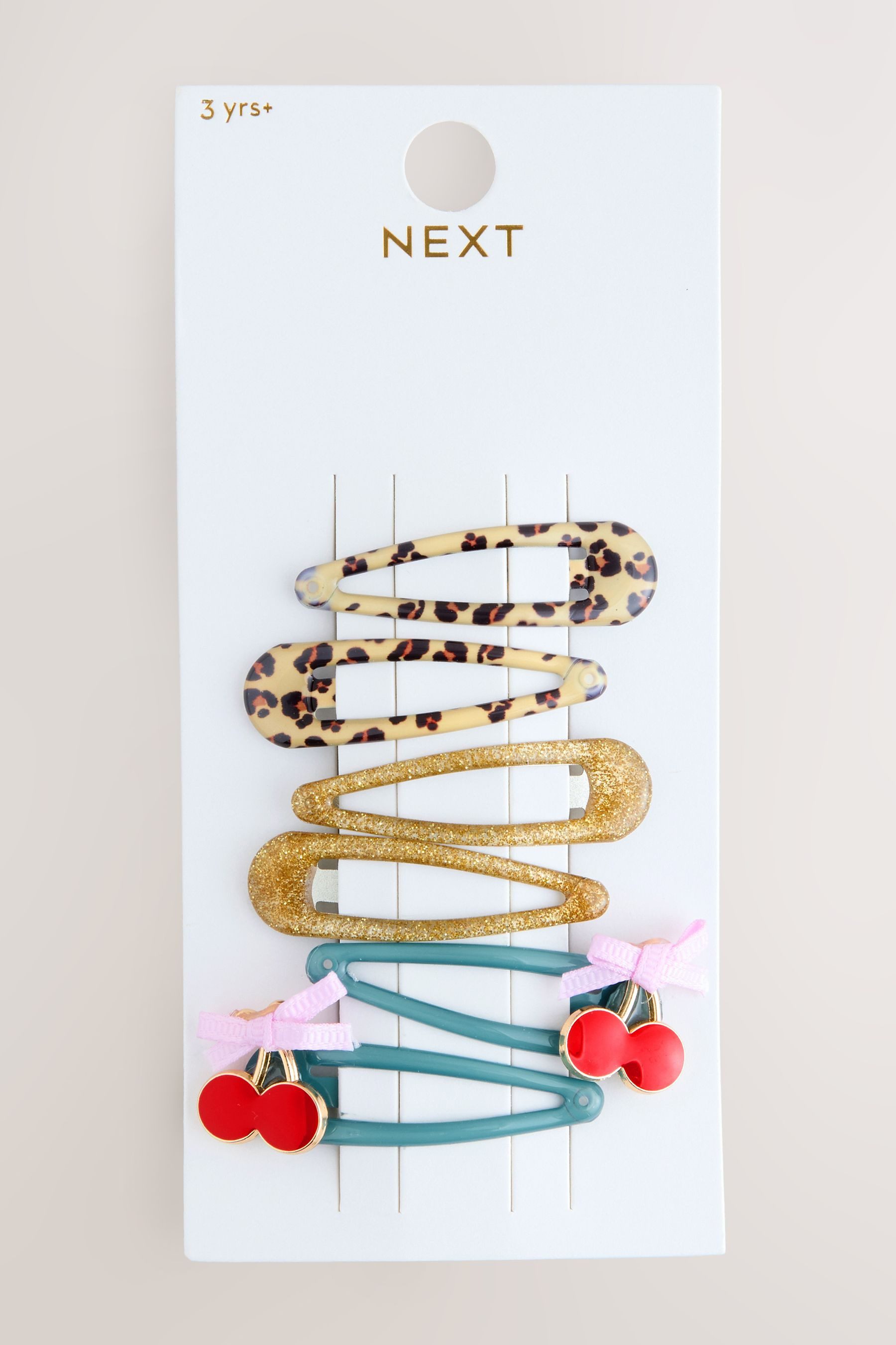 Next Haarclip 6er-Pack Haarclips, Leopard und Kirschen