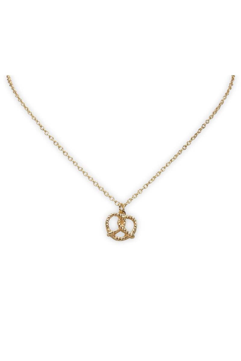 Alpenflüstern Kette mit Anhänger Trachtenkette - BREZE - gold, silber