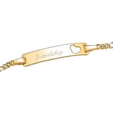 Unique Silberarmband 925er Gold Armband Herz ID1001-G
