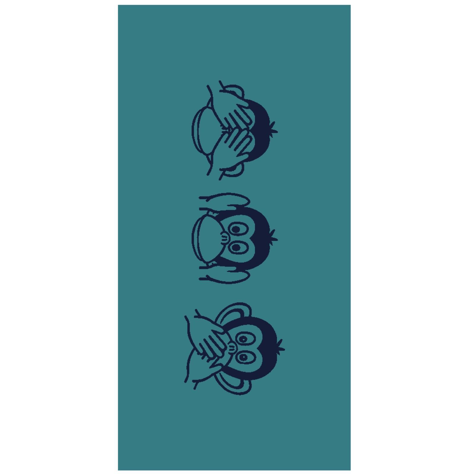 Depotex Strandtuch Monkey Hellblau, Jacquard-Walkfrottee (1-St), Strandlaken, Badetuch, Handtuch