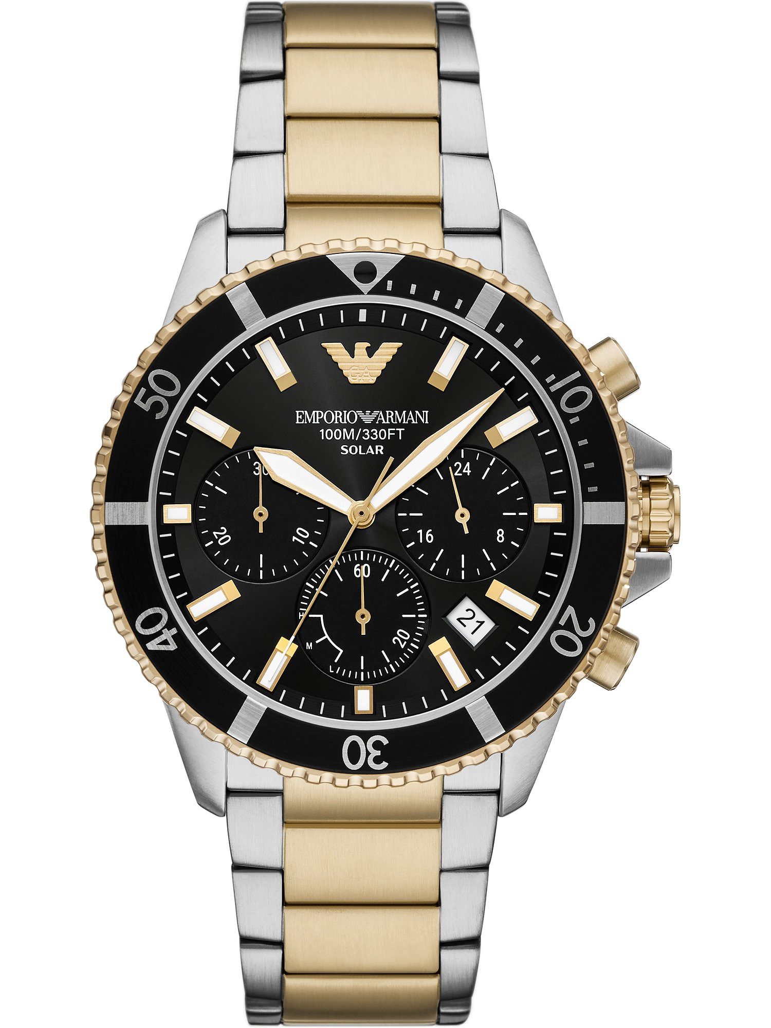 Emporio Armani Chronograph Emporio Armani Herren-Uhren Analog Solar, Klassi günstig online kaufen