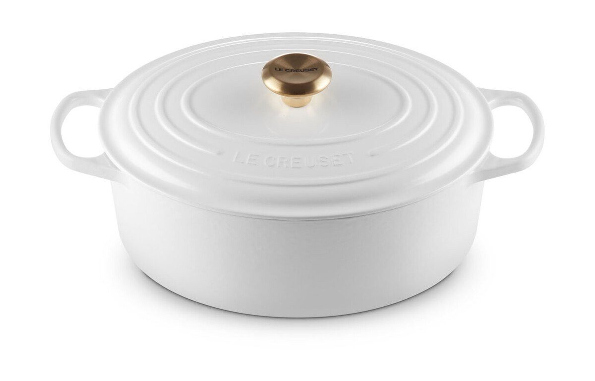 LE CREUSET Bräter Bräter mit Deckel 31 cm Signature White
