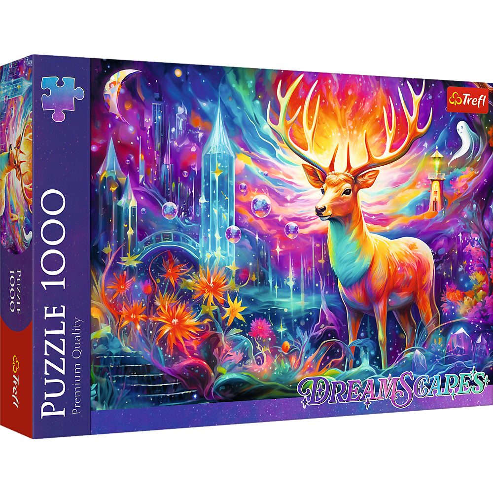 Trefl Puzzle Trefl, DreamScapes Mystischer Hirsch, 1000 Teile Puzzle, 1000 Puzzleteile