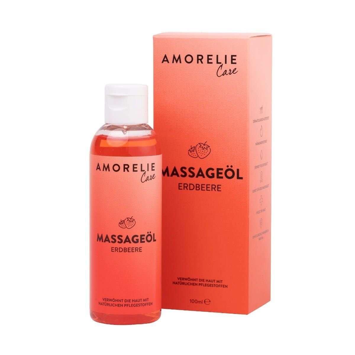 AMORELIE Care Massageöl AMC Wärmendes Massageöl Erdbeere -100 ml, 1-tlg., Erdbeere