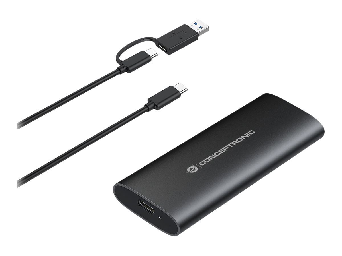 Festplatten-Gehäuse CONCEPTRONIC SSD Gehäuse M.2 USB3.2 Type-C Gen sw
