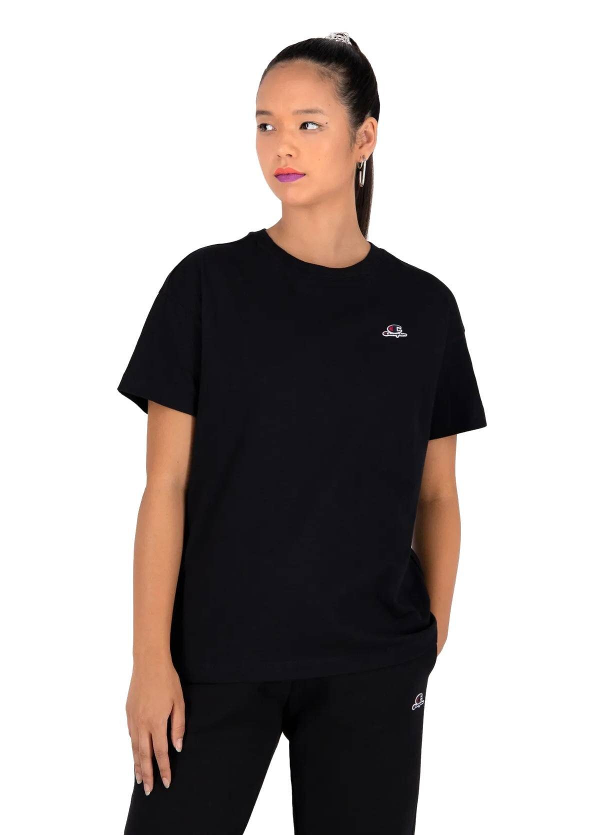 Champion T-Shirt T-Shirt Crewneck Champion (1-tlg) T-Shirt schwarz