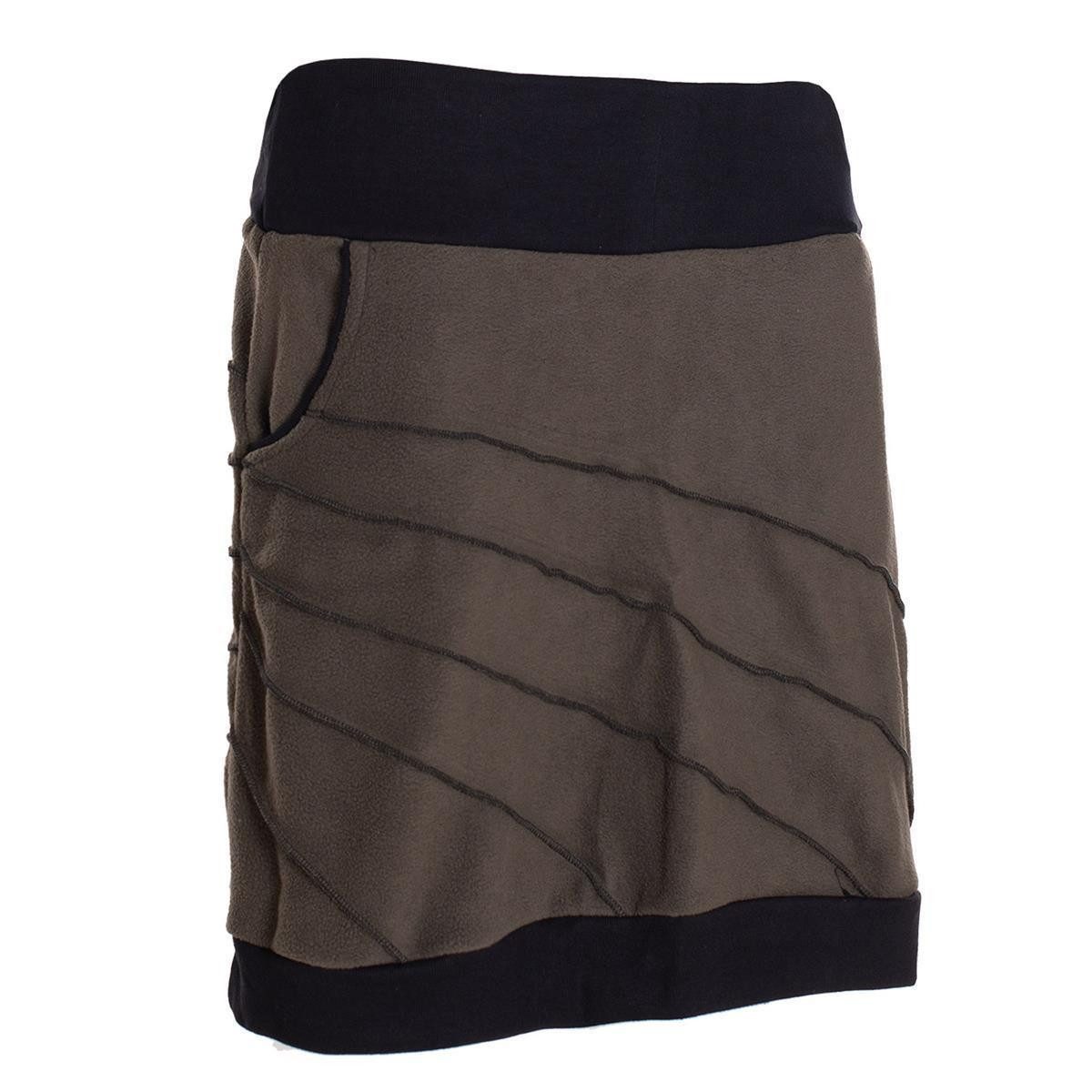 Vishes Minirock Thermorock warmer Damen Winterrock kurz Minirock aus ECO-Fleece Hippie, Goa, Retro Style