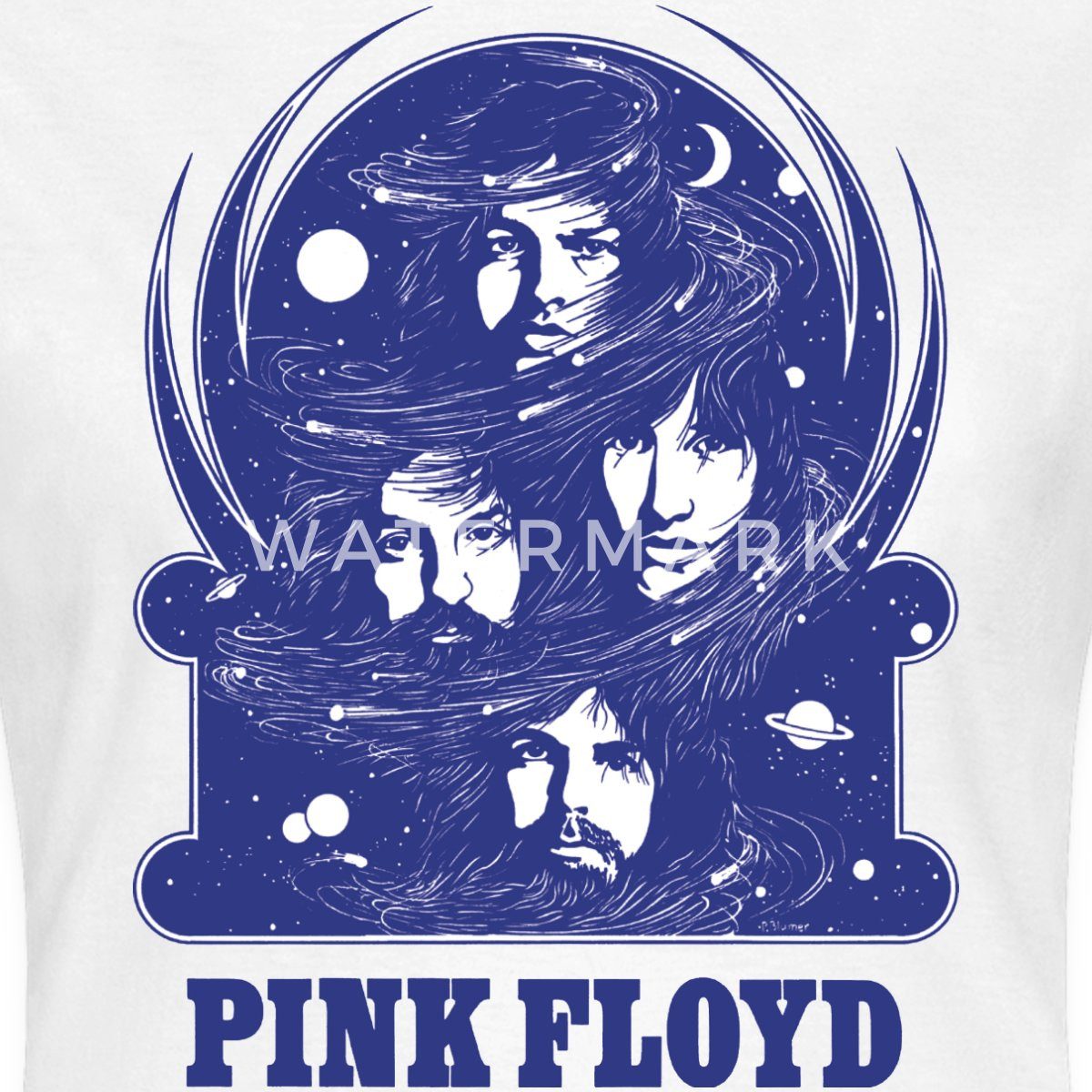 Spreadshirt T-Shirt Pink Floyd Logo Und Band Frauen T-Shirt (1-tlg) Slim Fit, fällt klein aus
