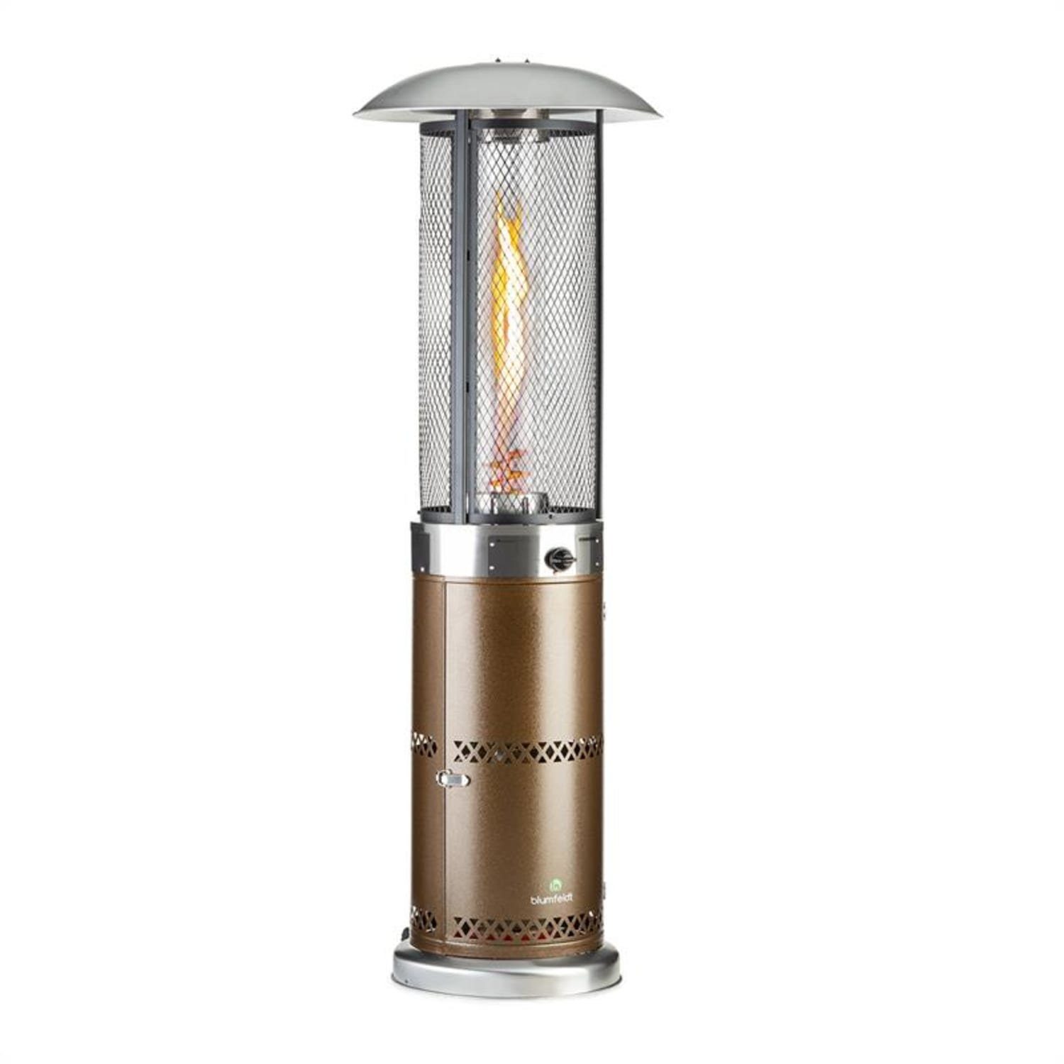 Terrassenstrahler Bronze blumfeldt W, Outdoor elektrische terrassenheizstrahler Gasheizgerät 11000 Deluxe, Goldflame