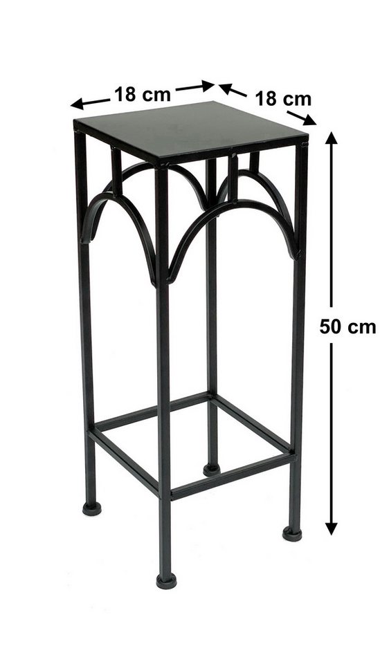 Thumbnail - DanDiBo Blumenhocker Metall Schwarz Eckig 50 cm Blumenständer 96132 S Beistelltisch