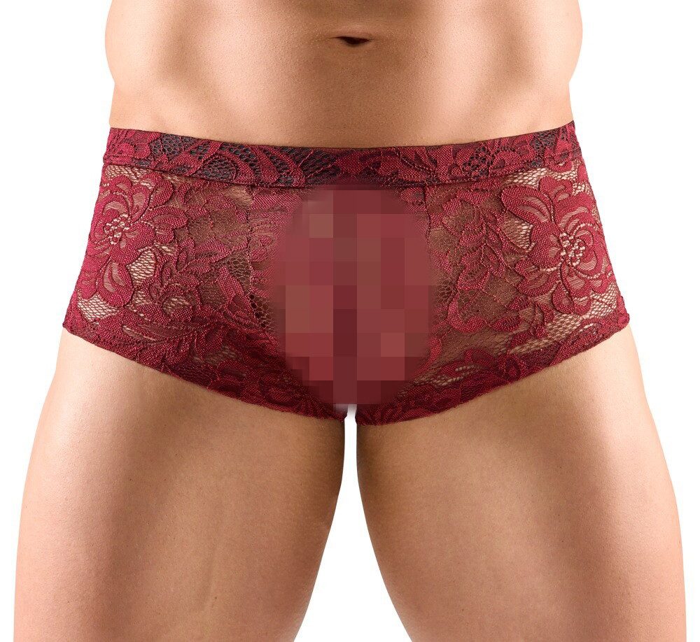 Boxershorts Boxershorts aus floraler Spitze - dunkelrot