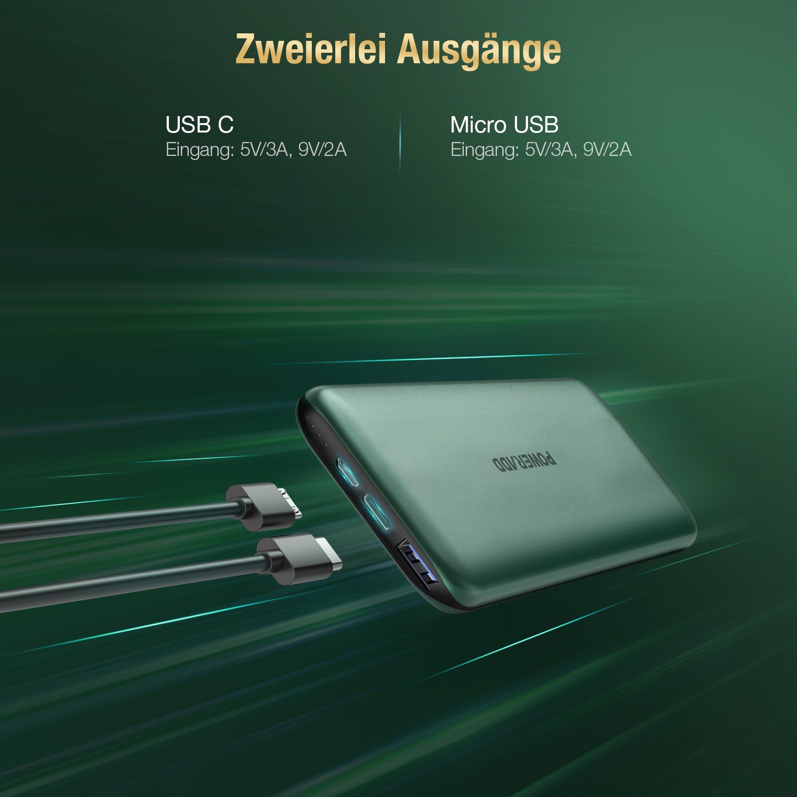 POWERADD Energycell Powerbank, 10.000mAh