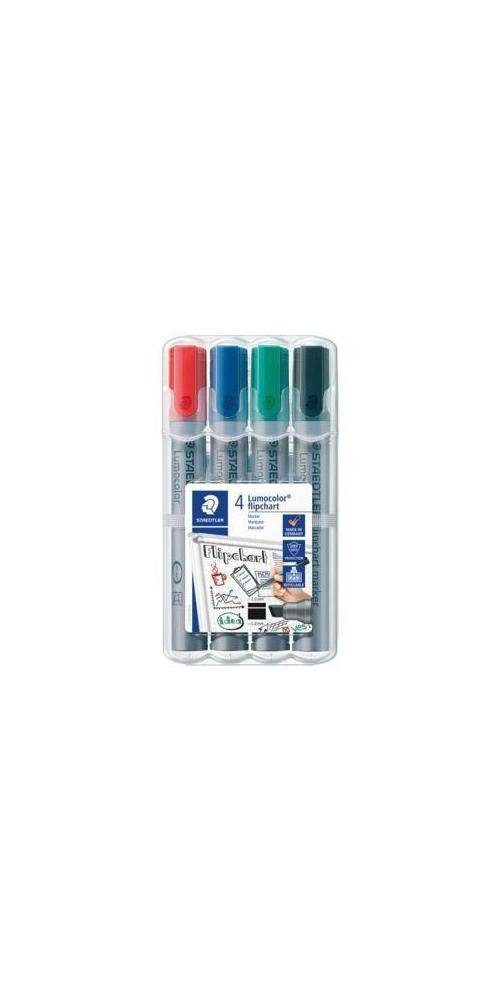 STAEDTLER Textilmarker Flipchartmarker ® Lumocolor® 356 2-5mm farbig sortiert 4 St./Pack.