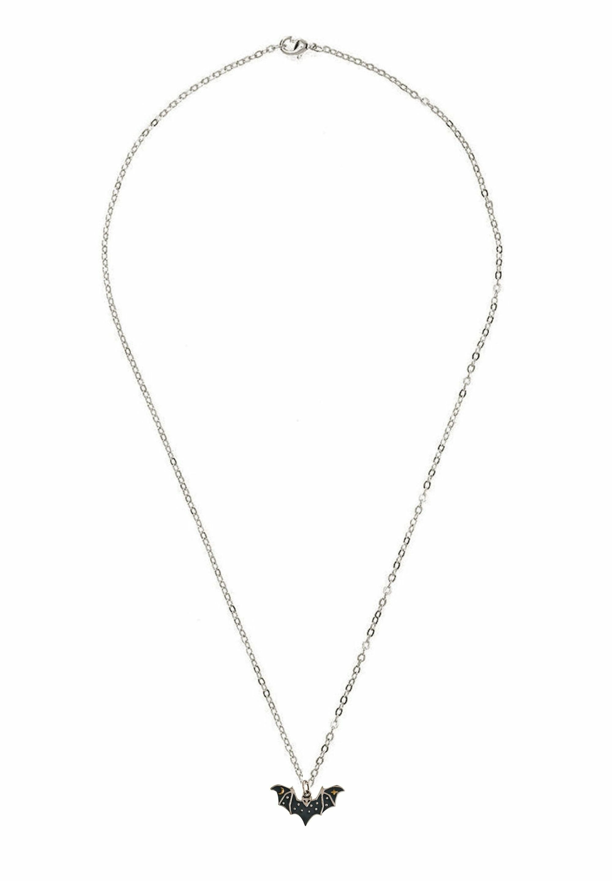 Valentinstagsgeschenk Gemshine Kette mit Anhänger FLEDERMAUS, Europäischer Schmuck: Qualität liebevoll hergestellt, silberfarben