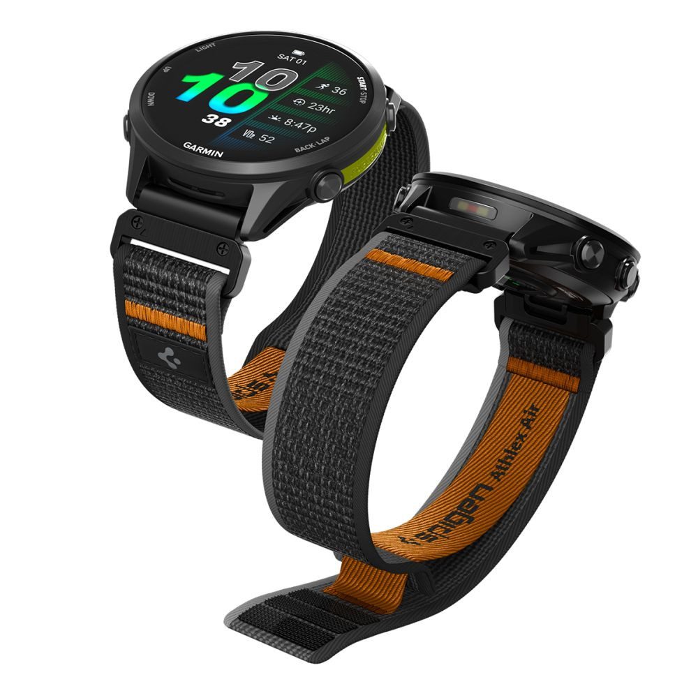 Spigen Armband Sportarmband Nylonarmband Wechselarmband (Spar-Set, 1-tlg., 22 mm breit atmungsaktiv), Nylongewebe, QuickFit 22 mm, Klettverschluss, atmungsaktiv