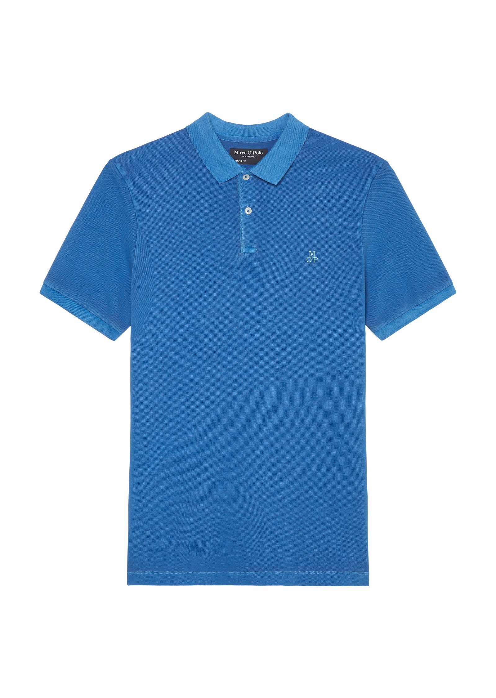 O'Polo Cotton-Stretch Poloshirt Marc aus dunkelblau Organic
