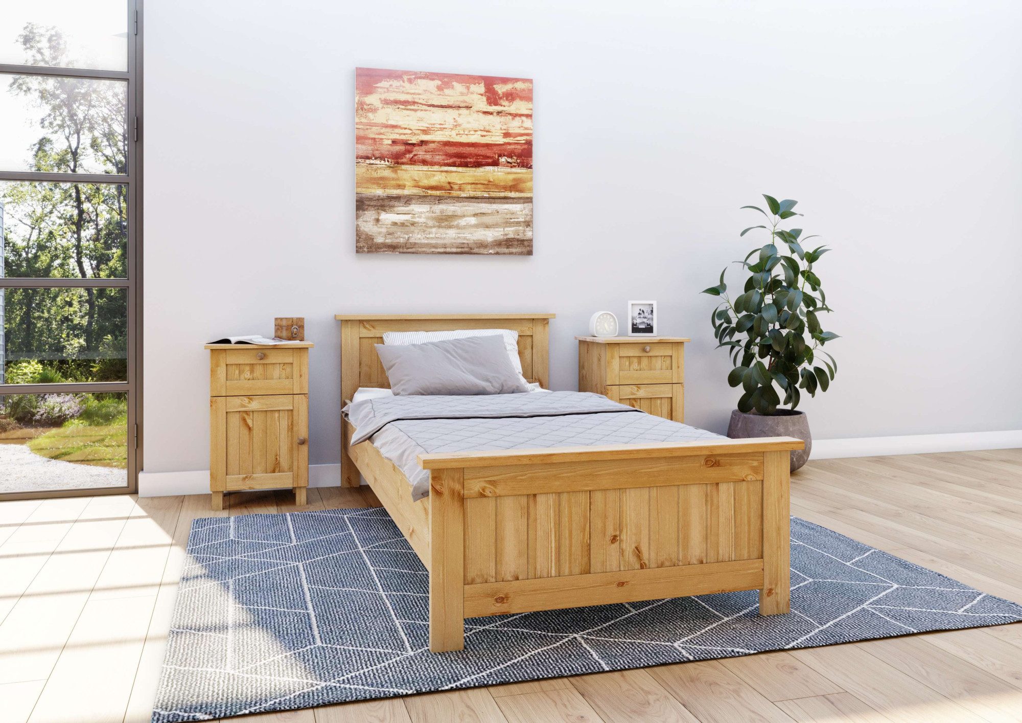 OTTO home Nachtkommode Juventus, Nako, Nachttisch, mit einer Schublade, aus massiver Kiefer, FSC®-zertifiziert