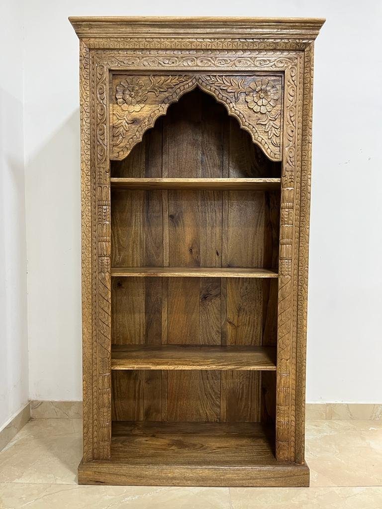 Galerie Himal cm, Natur 190 Standregal Schrank Handarbeit Oriental Indien Regal