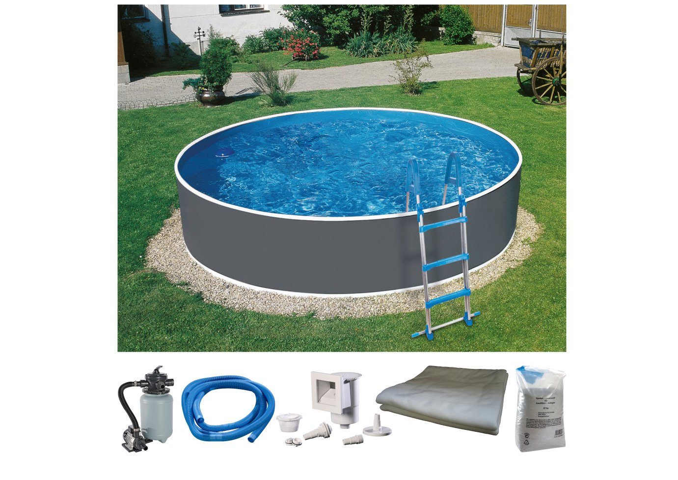 KONIFERA Rundpool VEGAS 1 (Set, 6-tlg), inkl. Zubehör in verschiedenen Größen